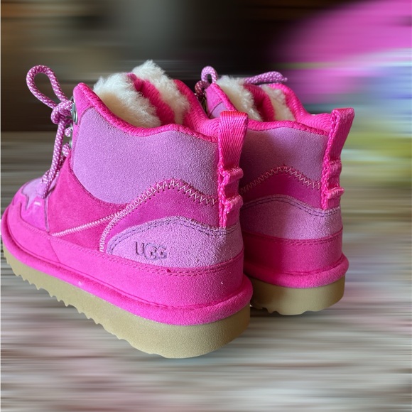 UGG® Highland Hi Heritage Sneaker - Little Kid / Big Kid - Raspberry Sorbet - Picture 3 of 11